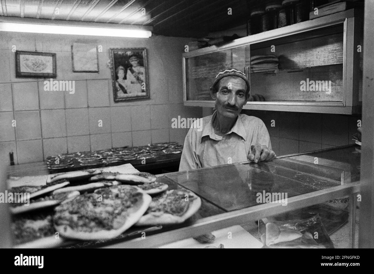 Jordanie, Amman 01.10.1990 Archive-No.: 20-61-29 photos de la ville Amman photo: Boulangerie dans la vieille ville [traduction automatique] Banque D'Images