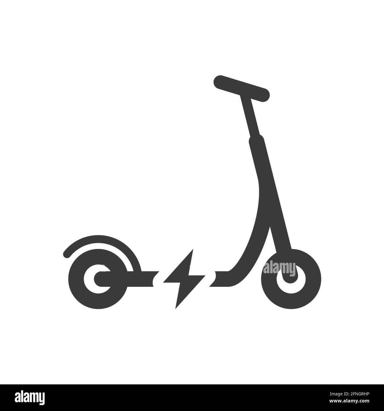 Icône vecteur noir de scooter électrique. Symbole de glyphe de scooter de moteur simple. Illustration de Vecteur