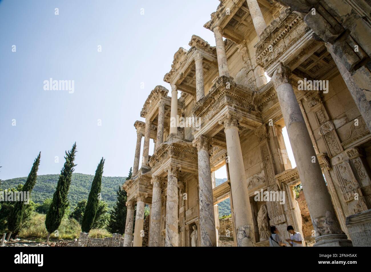 L'ancienne ville d'Éphèse, la plus célèbre des 12 villes Ioniennes de la mer Égée, est très impressionnante avec ses structures historiques. Banque D'Images