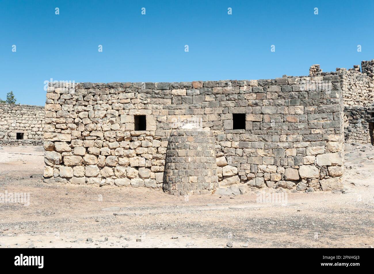 Le Château d'Azraq, Jordanie Banque D'Images