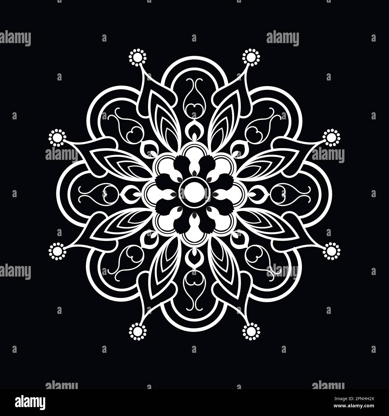 Luxueux beau Mandala Design illustrateur vecteur mandala fond Design. Banque D'Images