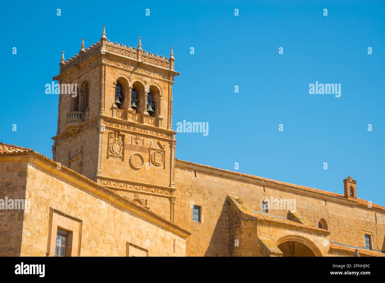 Église. Moron de Almazan, province de Soria, Castilla Leon, Espagne. Banque D'Images