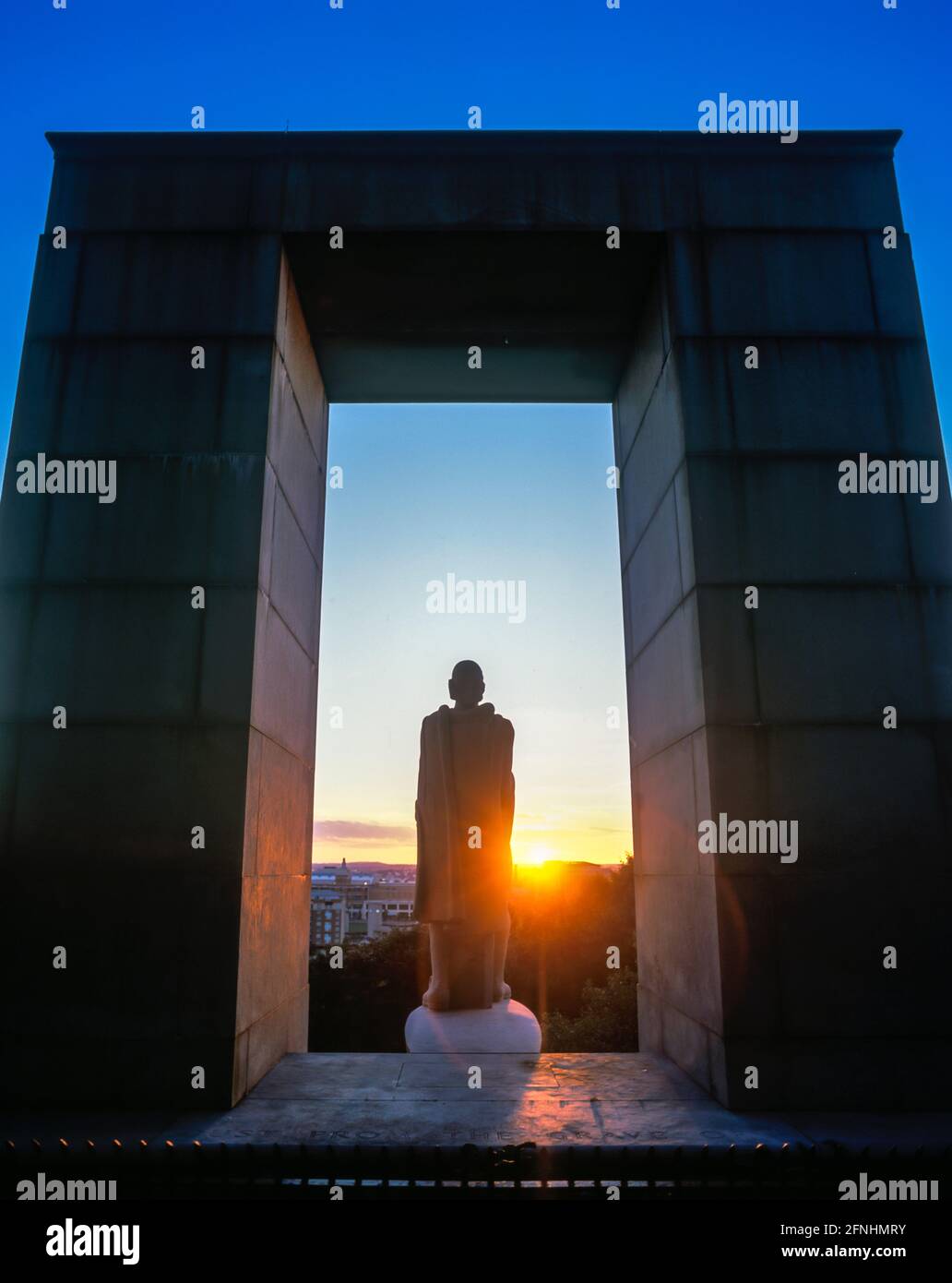 MONUMENT HISTORIQUE NATIONAL ROGER WILLIAMS 2004 (©RALPH THOMAS WALKER 1939) PROSPECT TERRACE PARK CENTRE VILLE HORIZON PROVIDENCE RHODE ISLAND USA Banque D'Images