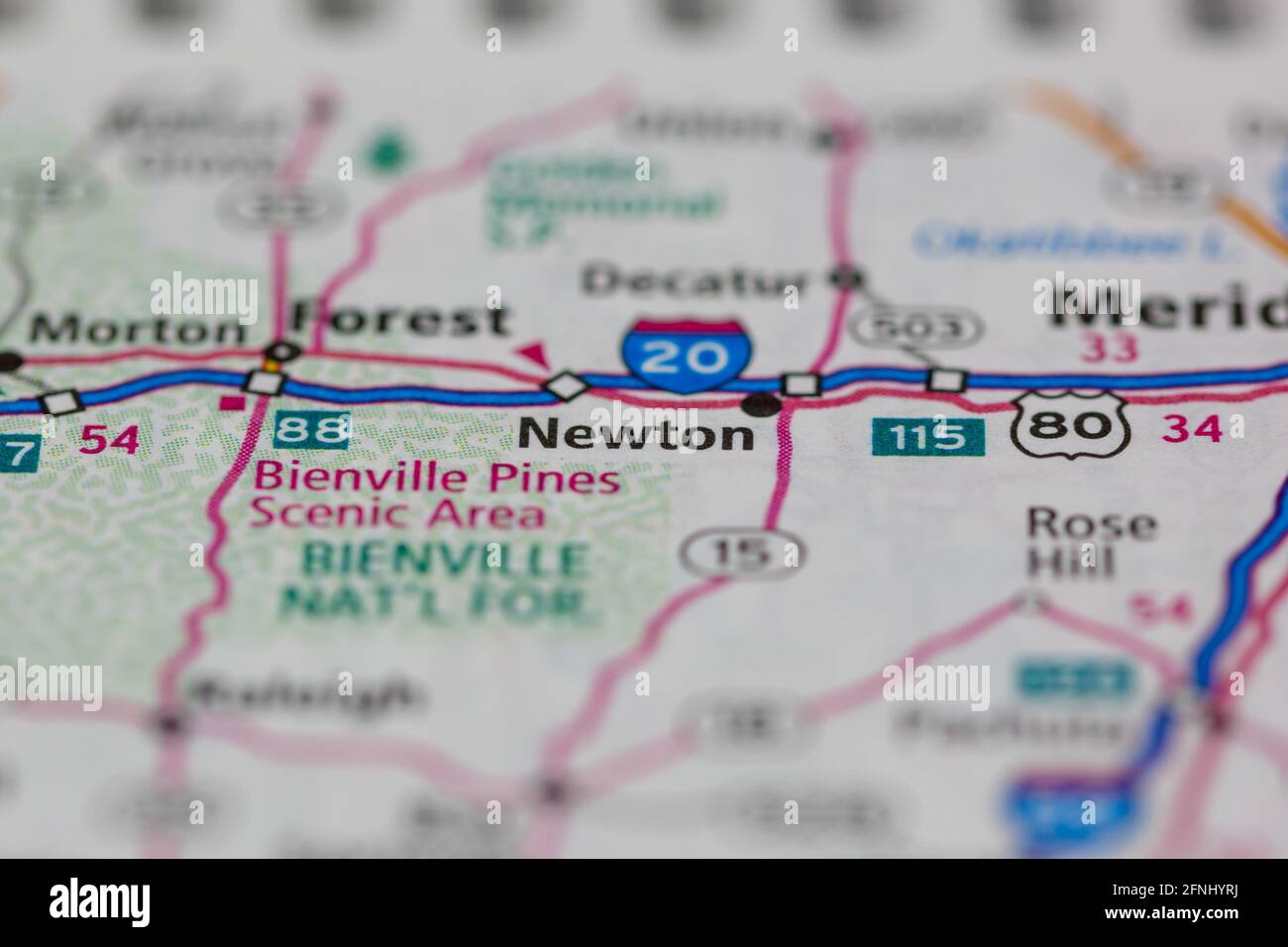 Carte de newton mississippi Banque de photographies et d’images à haute