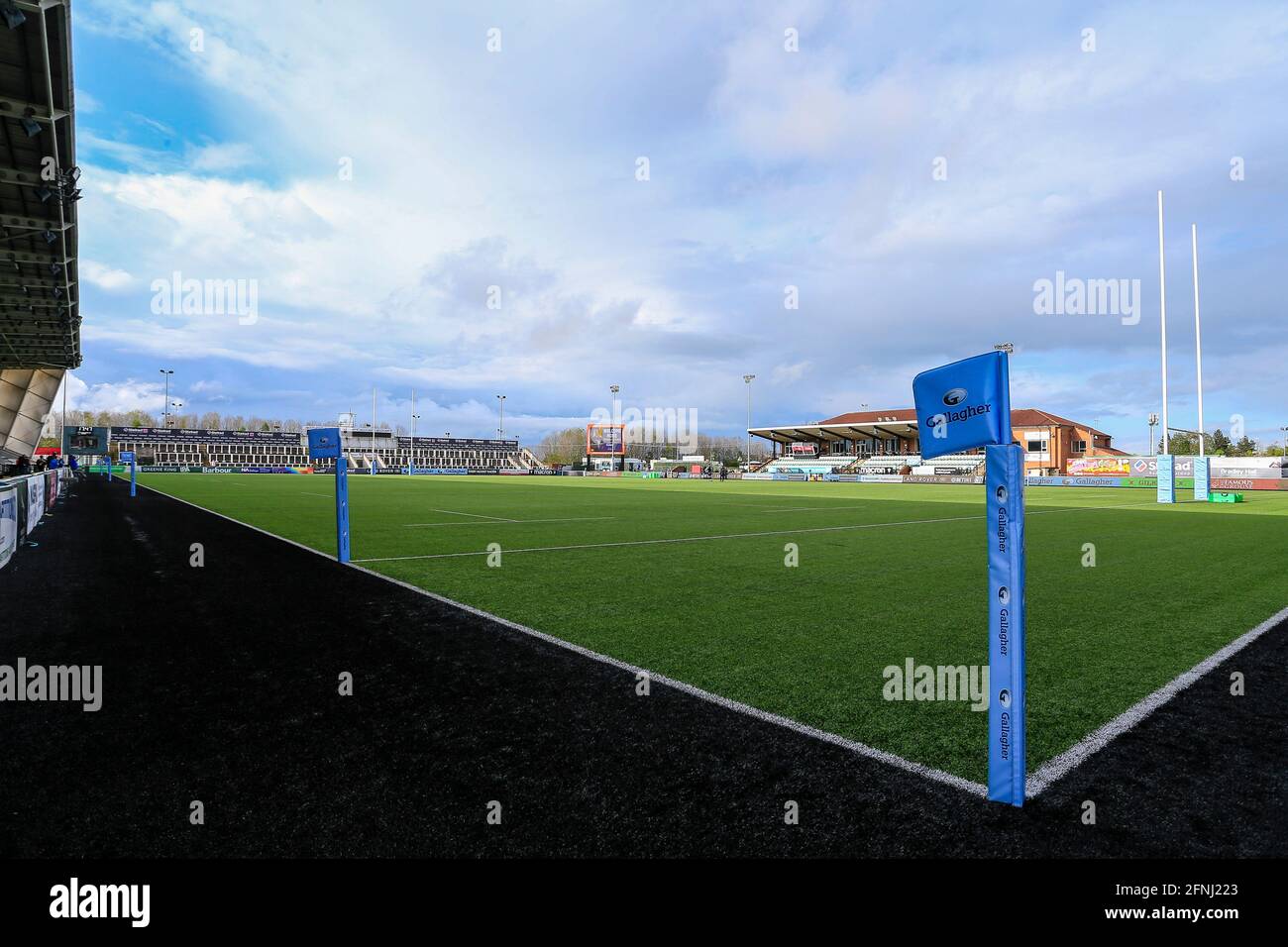 Une vue générale du stade de Kingston Park, avant le match de la première Gallagher entre Newcastle Falcons et Northampton Saints Banque D'Images