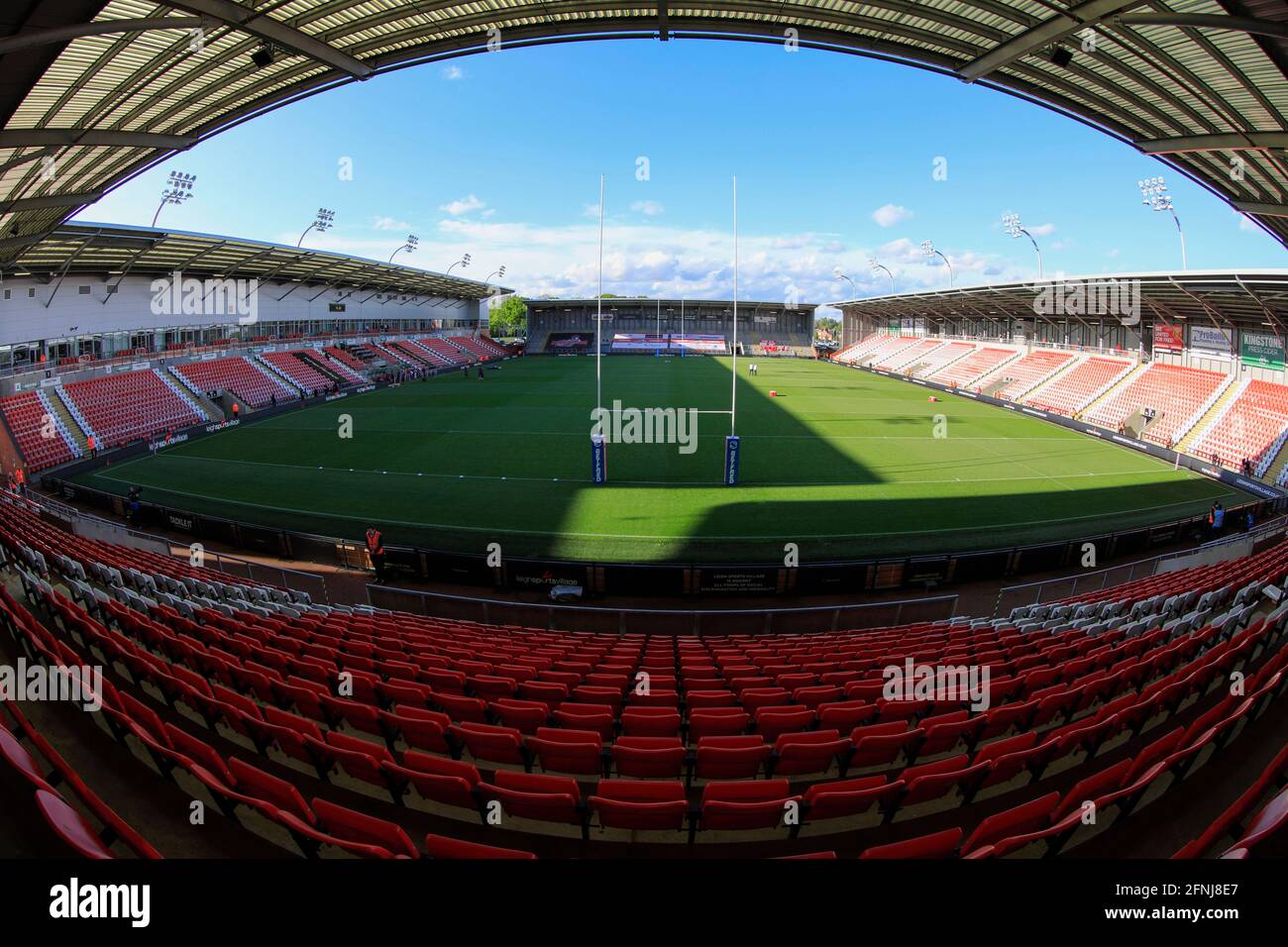 Vue intérieure du Leigh Sports Village, stade des Leigh Centurions Banque D'Images