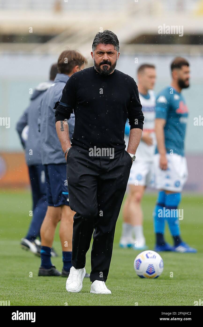 Gennaro Gattuso (SSC Napoli) pendant ACF Fiorentina vs SSC Napoli, football italien série A match, Florence, - photo .LiveMedia/Francesco Scaccianoce Banque D'Images