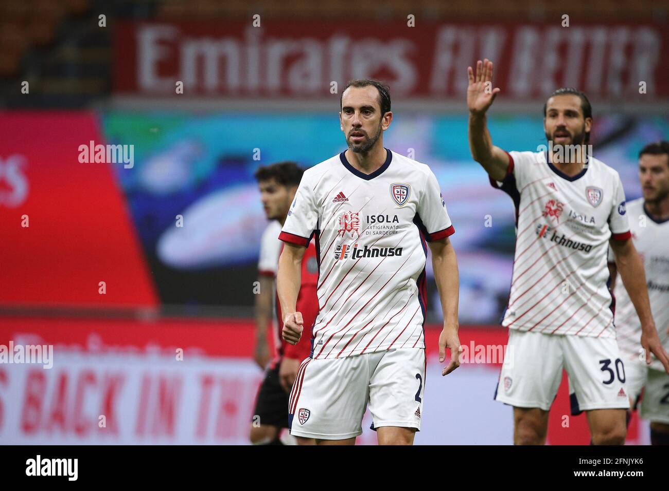 Série A championnat, MILAN contre CAGLIARI: GODIN Banque D'Images