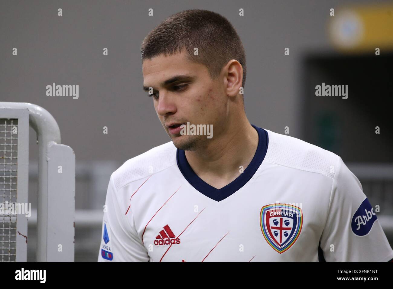 Milan, Italie, 16 mai 2021. Razvan Marin de Cagliari entre dans le champ de jeu pour la série A match à Giuseppe Meazza, Milan. Crédit photo à lire: Jonathan Moscrop / Sportimage crédit: Sportimage / Alay Live News Banque D'Images