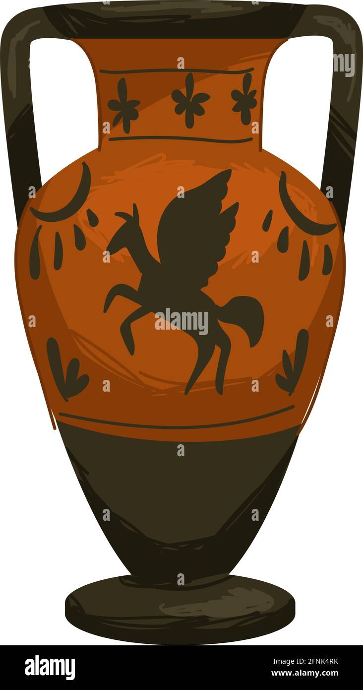 Grèce antique culture et patrimoine, vase amphora Illustration de Vecteur