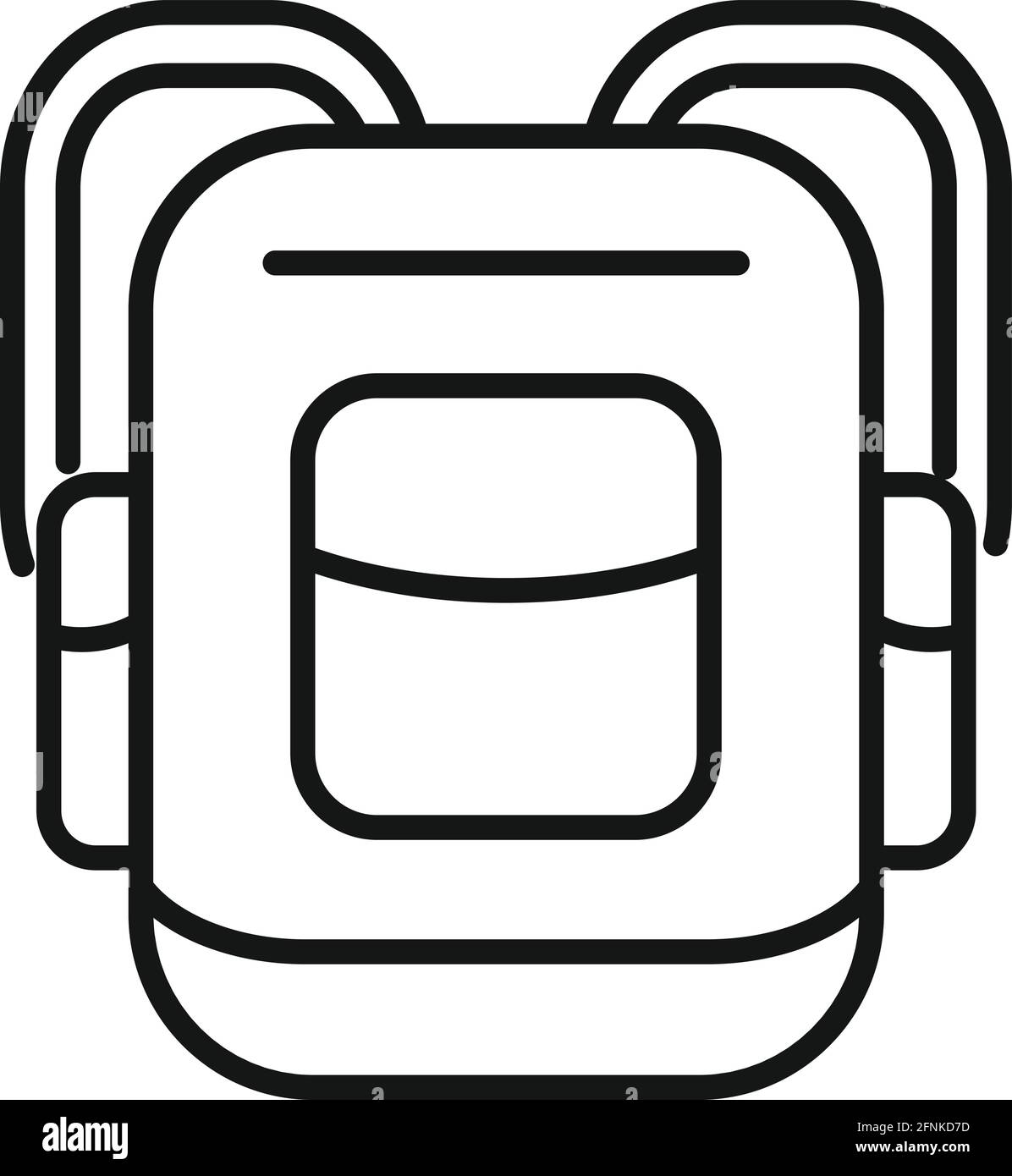 Icône de sac à dos Hitchranking, style contour Illustration de Vecteur