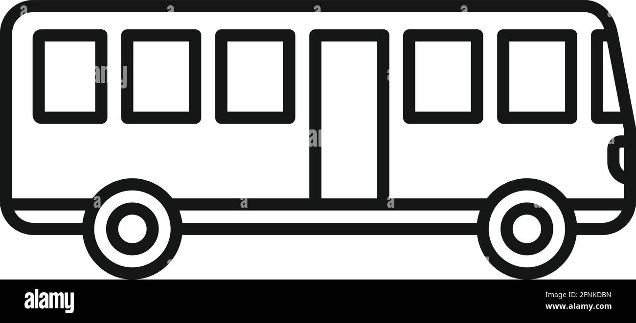 Icône de bus Hitchranking, style de contour Illustration de Vecteur
