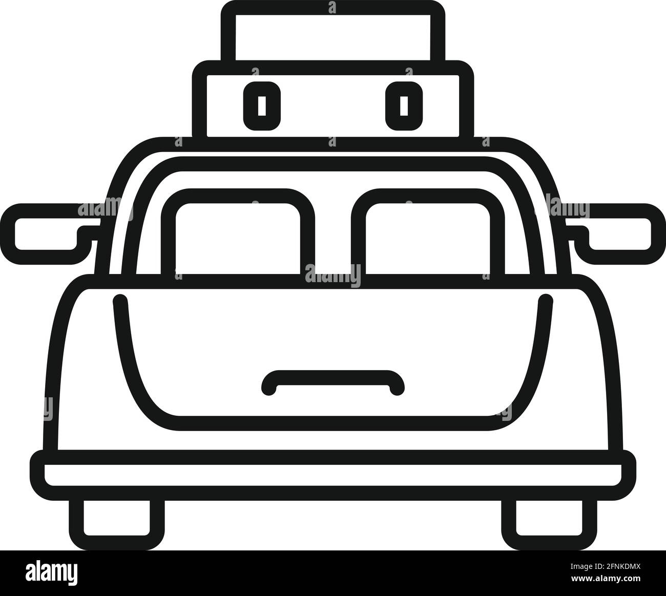Icône de berline de voiture de randonnée, style de contour Illustration de Vecteur