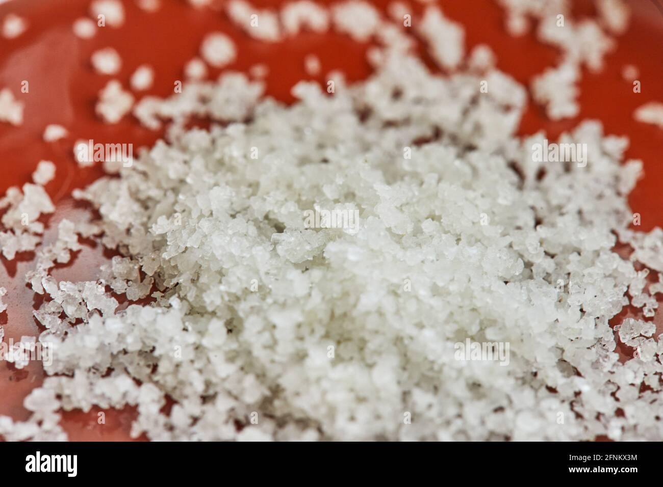 Sel de mer naturel. Fleur de sel de Guérande - France. Banque D'Images