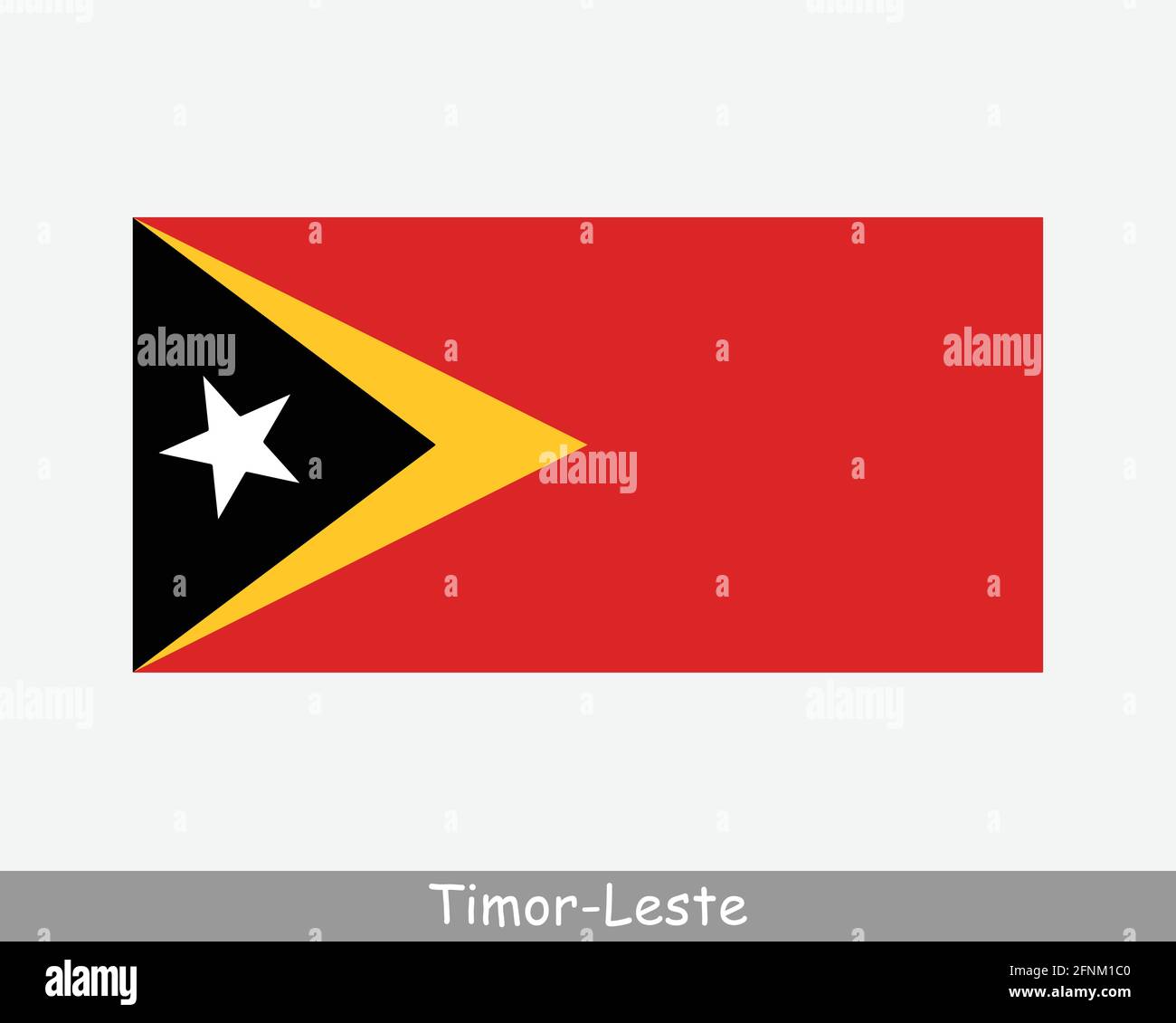 Drapeau national du Timor oriental. Drapeau du Timor-Leste. République démocratique du Timor-Leste bannière détaillée. Fichier de découpe d'illustration de vecteur EPS Illustration de Vecteur