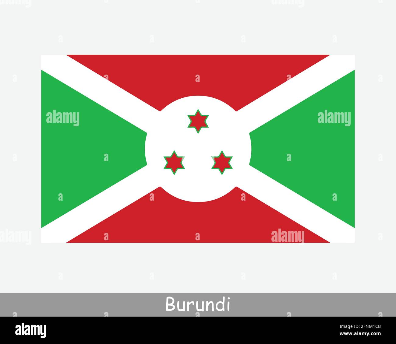Drapeau national du Burundi. Drapeau burundais. République du Burundi bannière détaillée. Fichier de découpe d'illustration de vecteur EPS Illustration de Vecteur