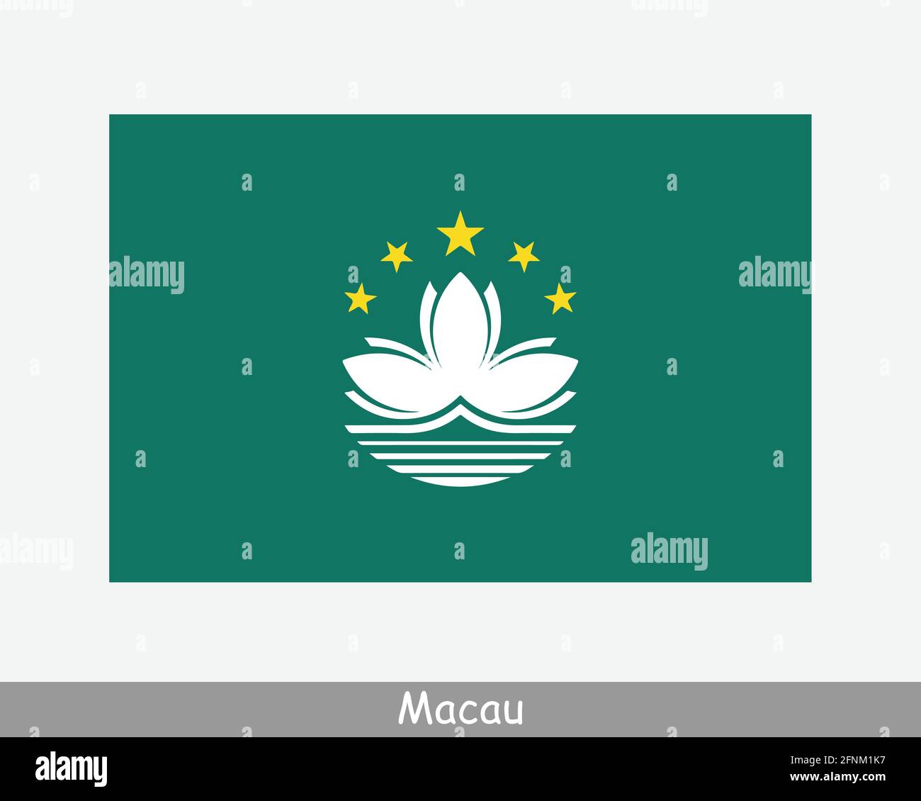 Drapeau national de Macao. Bannière détaillée du drapeau national de Macao. Fichier de découpe d'illustration de vecteur EPS Illustration de Vecteur