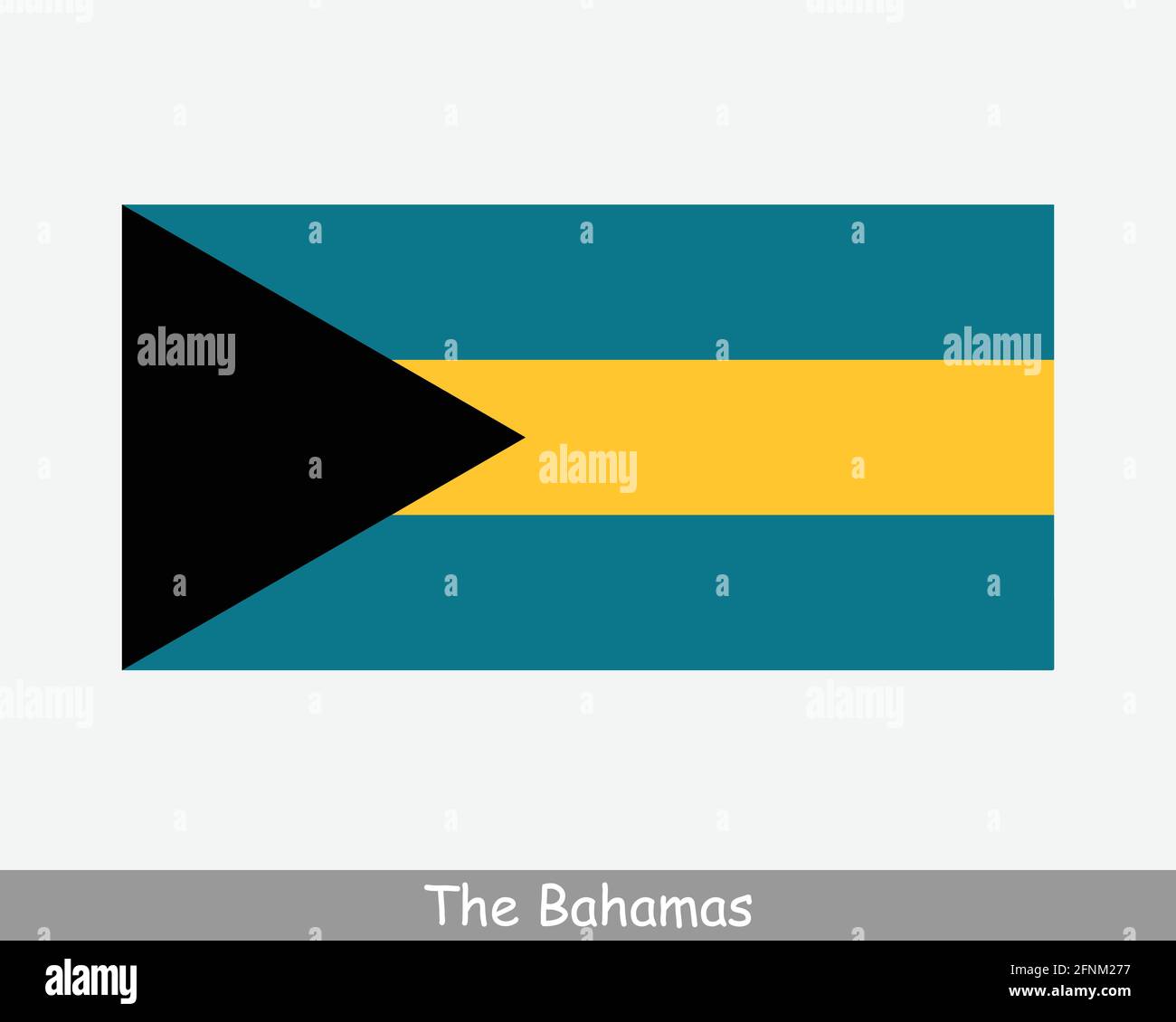 Drapeau national des Bahamas. Drapeau bahamien. Commonwealth des Bahamas bannière détaillée. Fichier de découpe d'illustration de vecteur EPS Illustration de Vecteur
