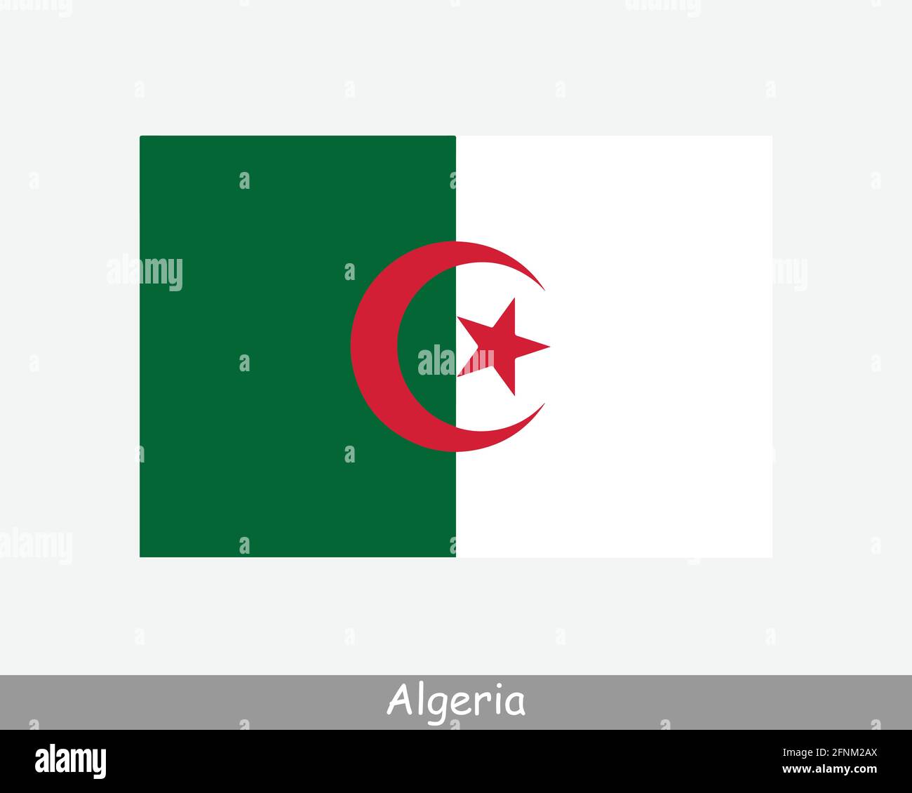 Drapeau national de l'Algérie. Drapeau algérien. République démocratique populaire d'Algérie bannière détaillée. Fichier de découpe d'illustration de vecteur EPS Illustration de Vecteur