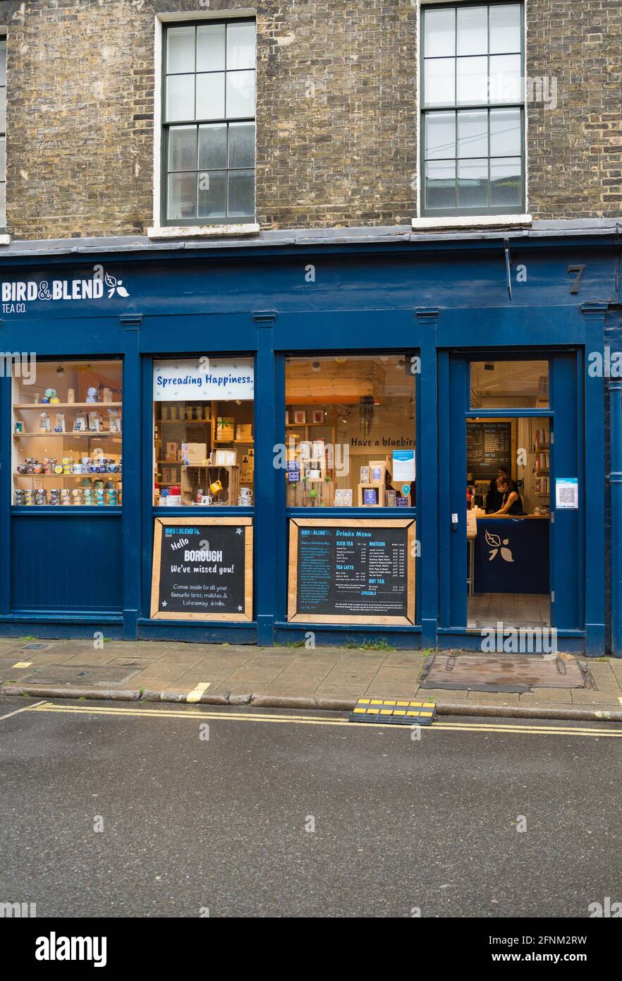 Bird & Blend Tea Company. Une boutique spécialisée vendant une large gamme  de thés. Park Street, près de Borough Market, Londres, Angleterre,  Royaume-Uni Photo Stock - Alamy