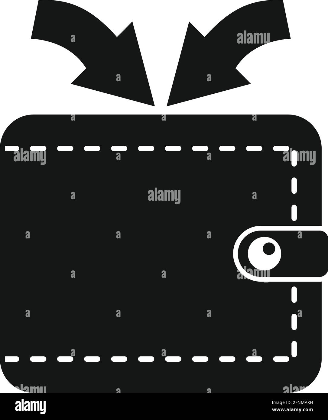 Icône de revenu d'argent de portefeuille de retraite, style simple Illustration de Vecteur