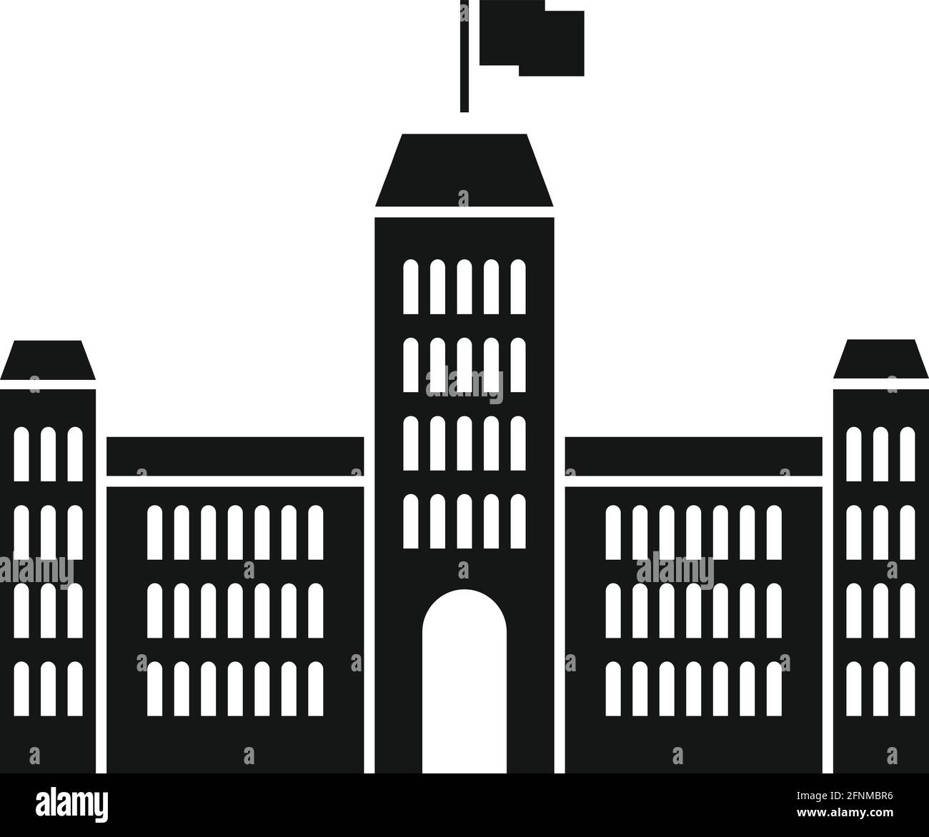 Icône de la salle du Parlement, style simple Illustration de Vecteur