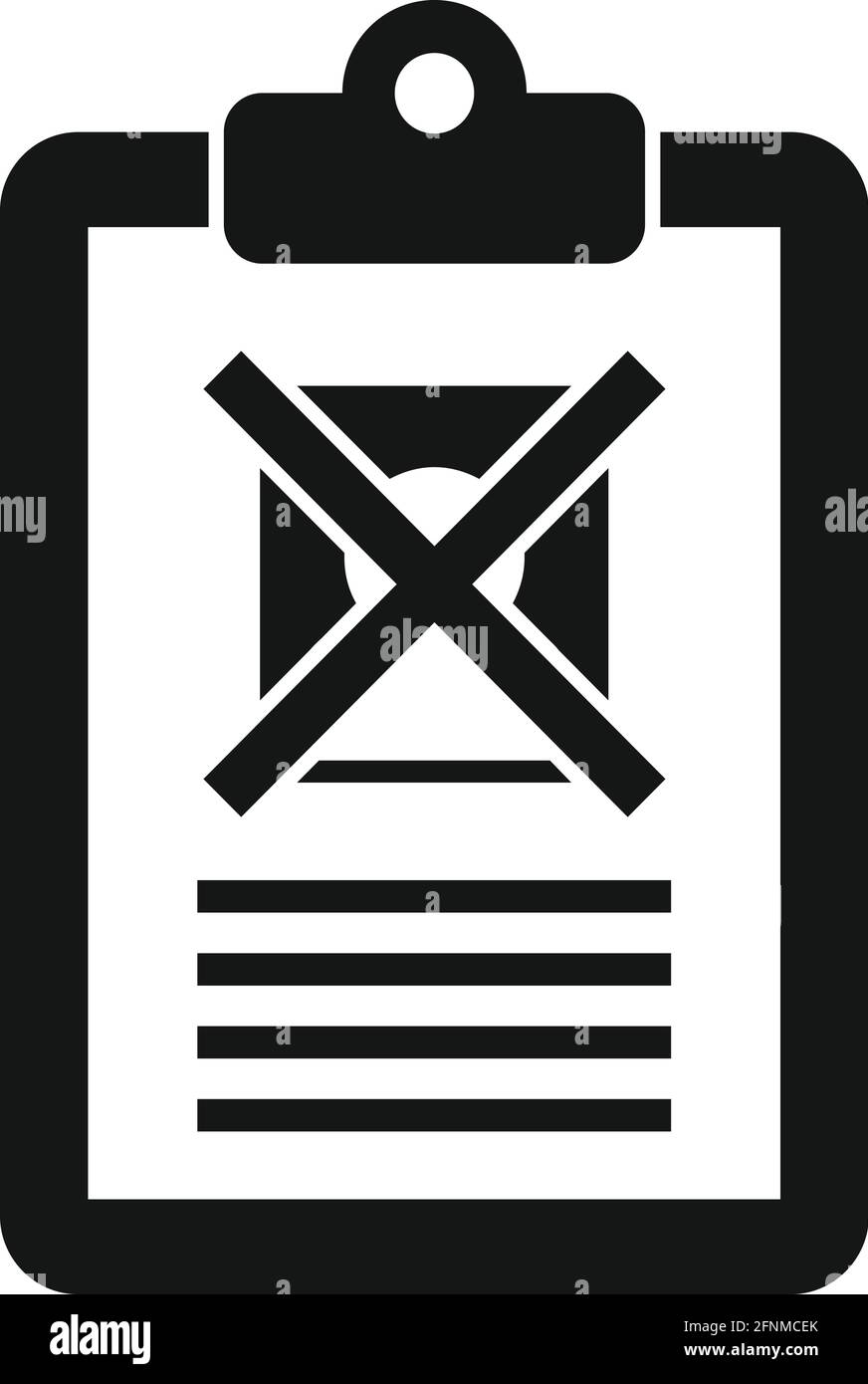 Icône de presse-papiers pour homme sans emploi, style simple Illustration de Vecteur