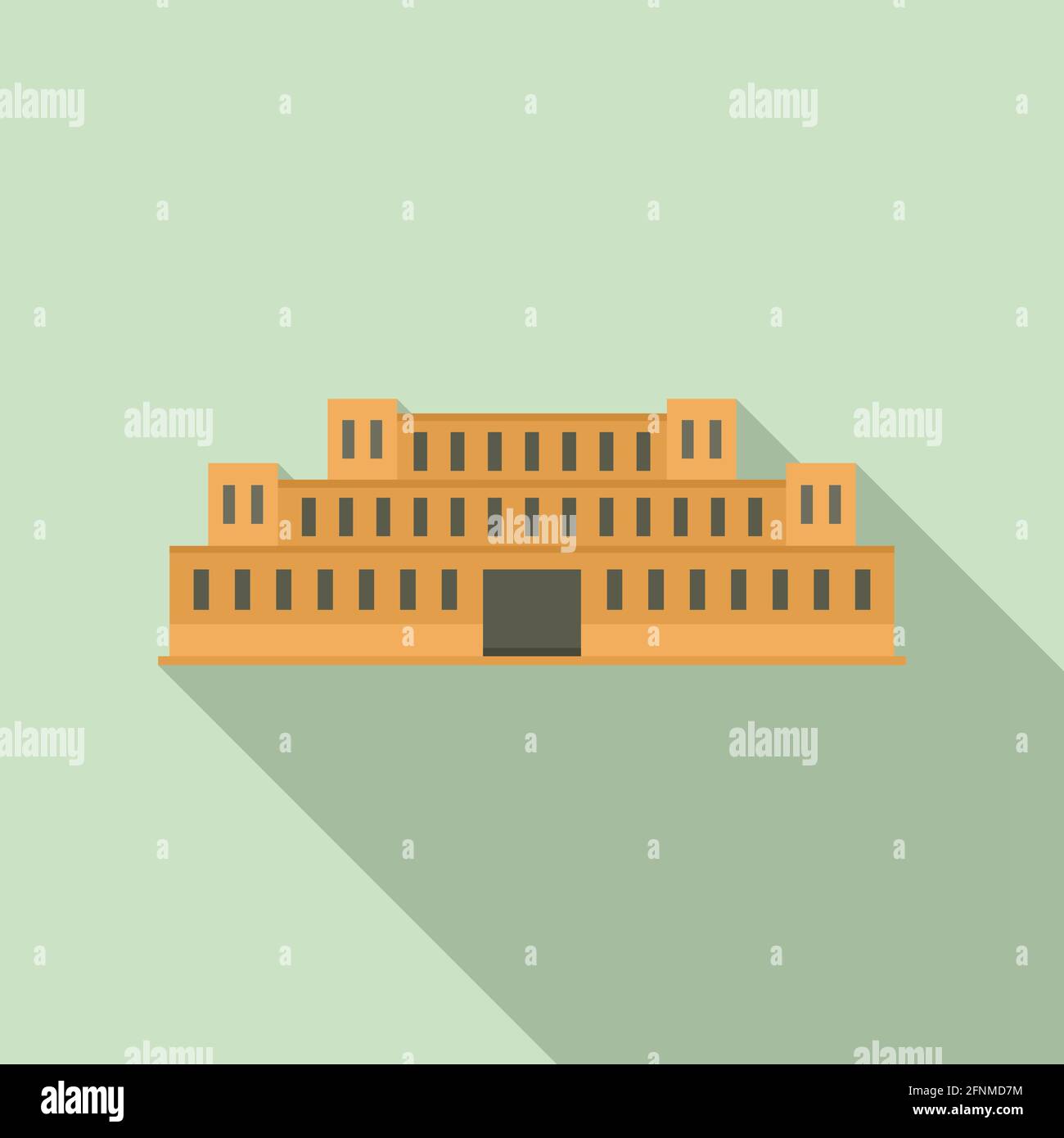 Icône du Parlement, style plat Illustration de Vecteur