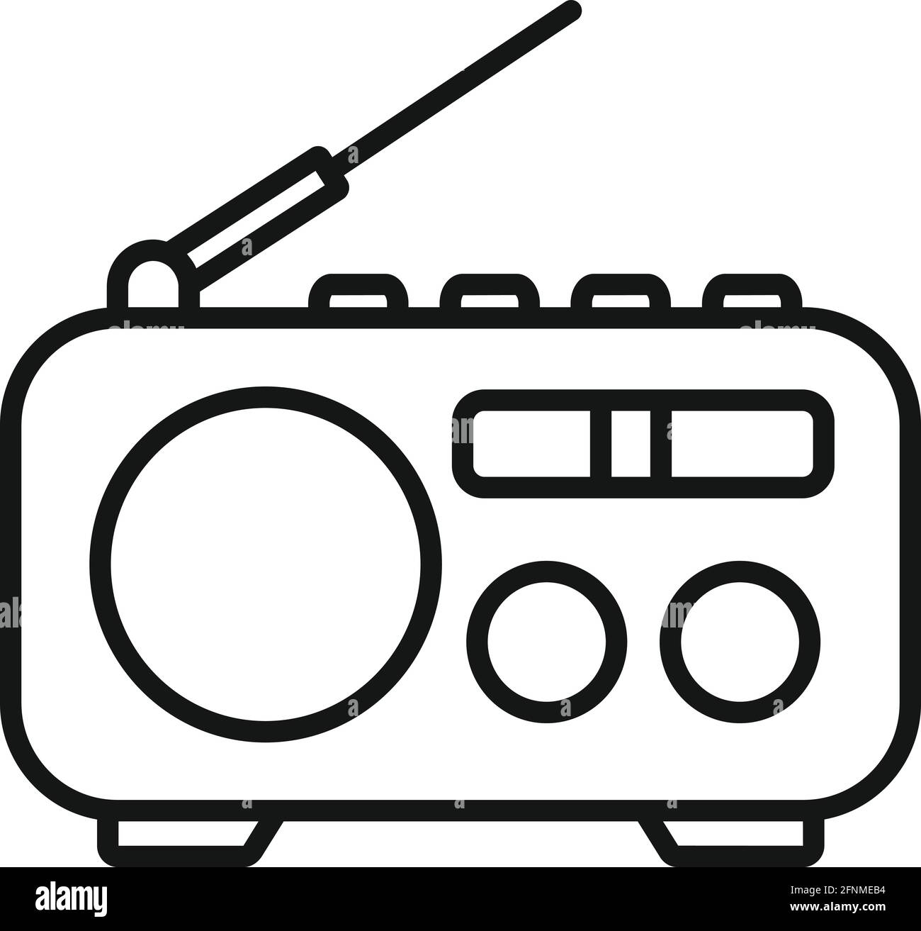 Icône de radio infirmière, style de contour Illustration de Vecteur