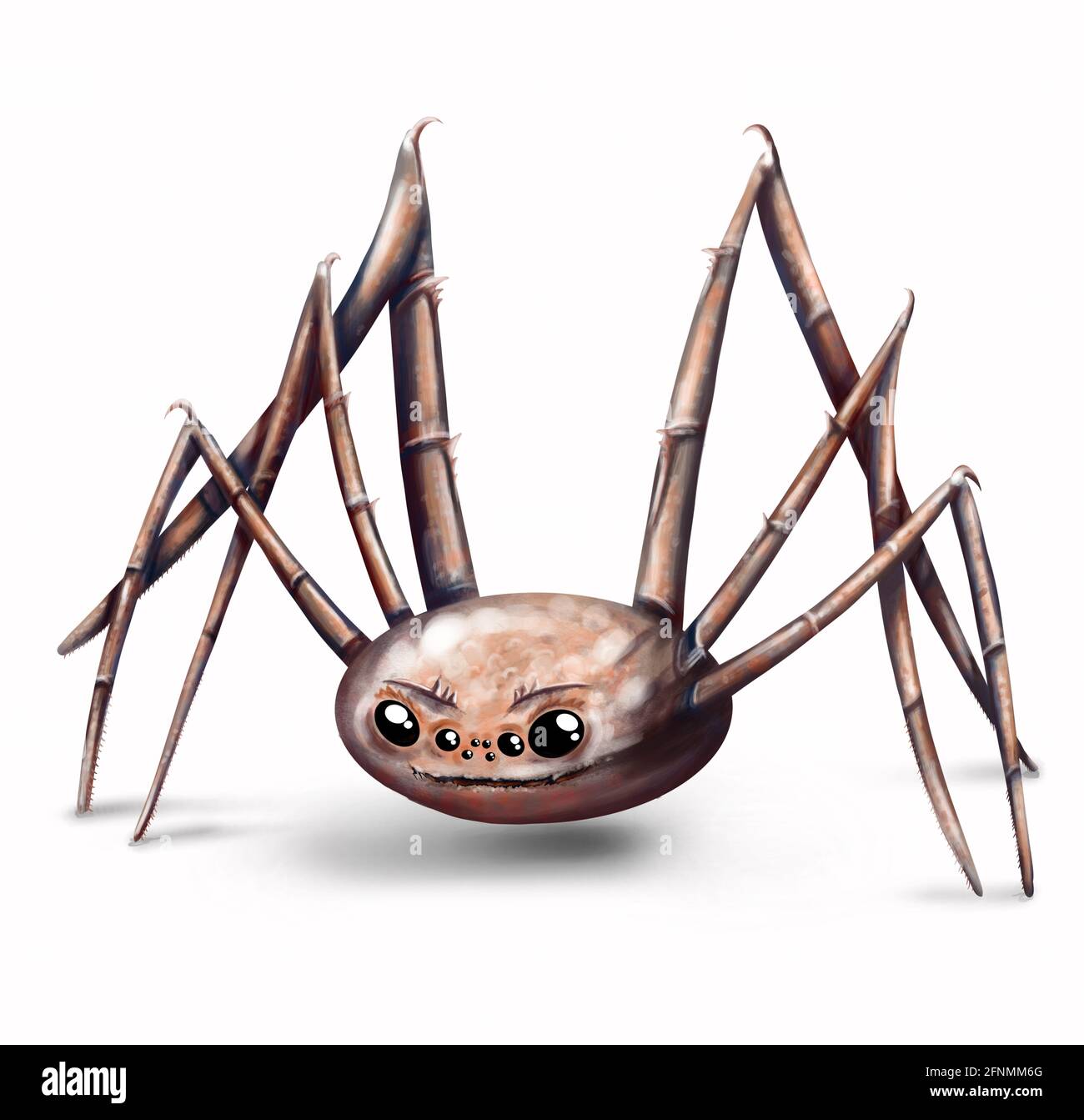 Une araignée surréaliste souriante. Créer un caractère Banque D'Images