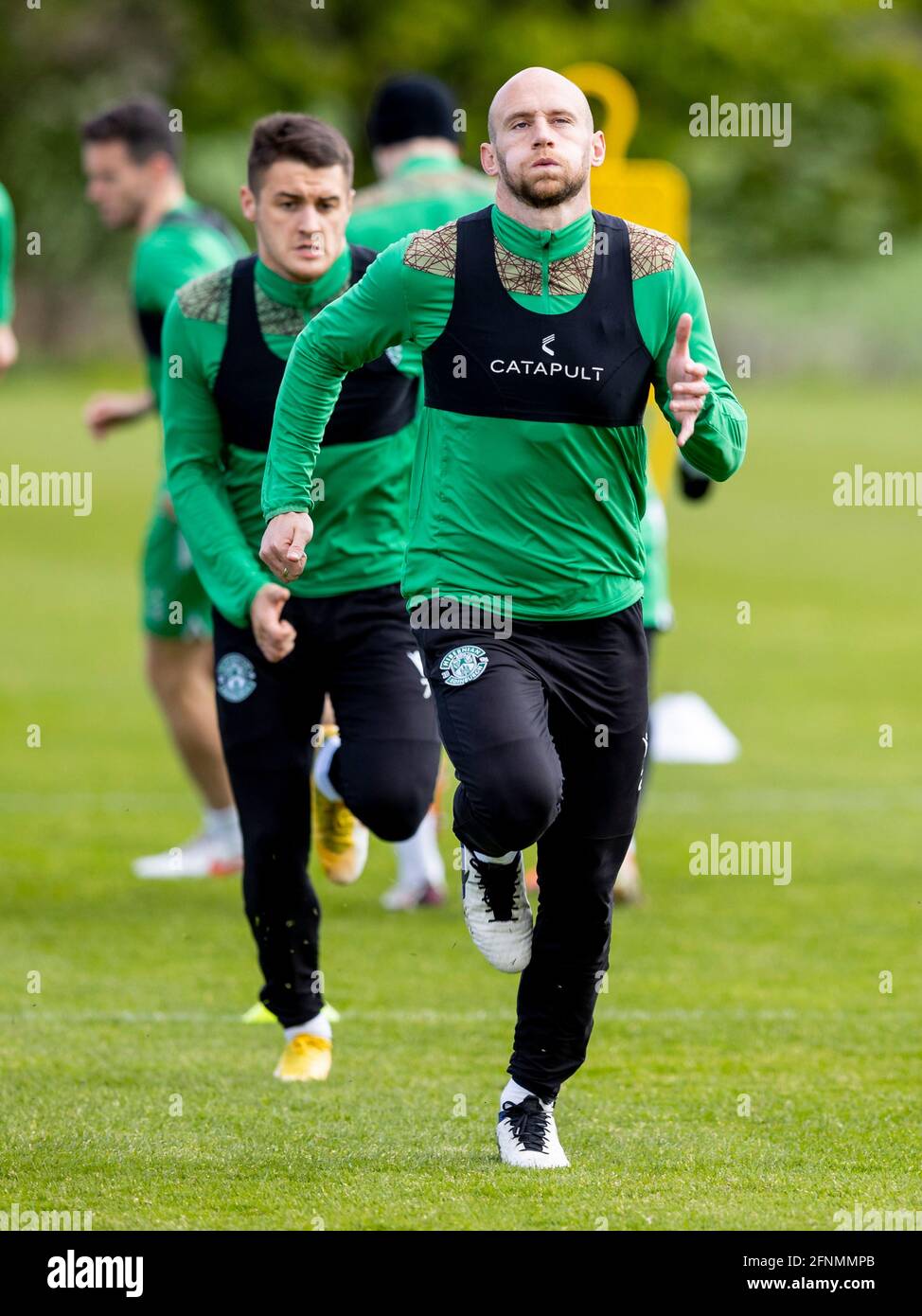 Centre de formation Hibernian Edinburgh, Écosse, Royaume-Uni. 18 mai 2021 lors de la conférence de presse de pré-match pour la finale de la coupe écossaise crédit: Alan Rennie/Alay Live News Banque D'Images