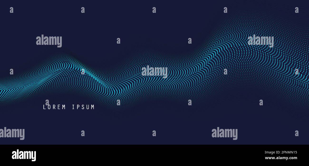 Arrière-plan vectoriel avec points d'onde abstraits de couleur Illustration de Vecteur