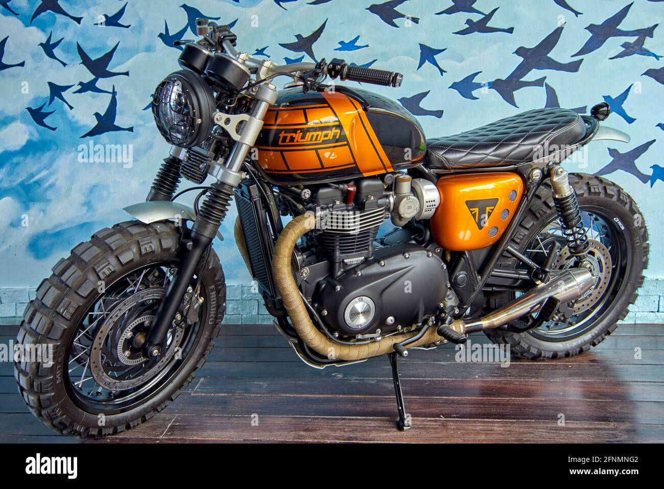 Triumph Bonneville 1200 HT Bcrambler moto 2021 Photo Stock - Alamy