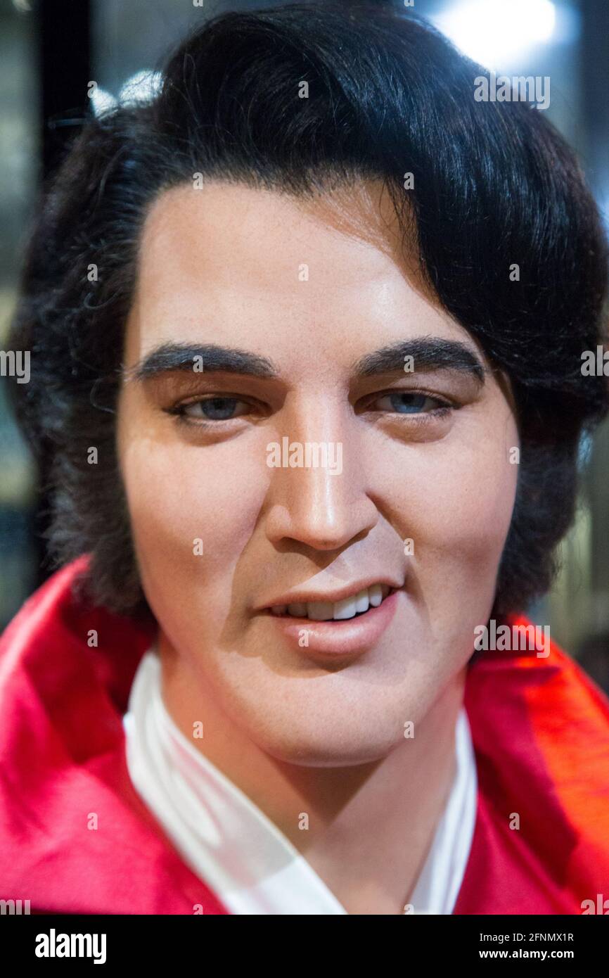 Paris, France. 18 mai 2021. Chanteuse Elvis Presley nouvelle sculpture de cire au musée de cire Grévin le 18 mai 2021 à Paris, France. Photo de Nasser Berzane/ABACAPRESS.COM crédit: Abaca Press/Alay Live News Banque D'Images