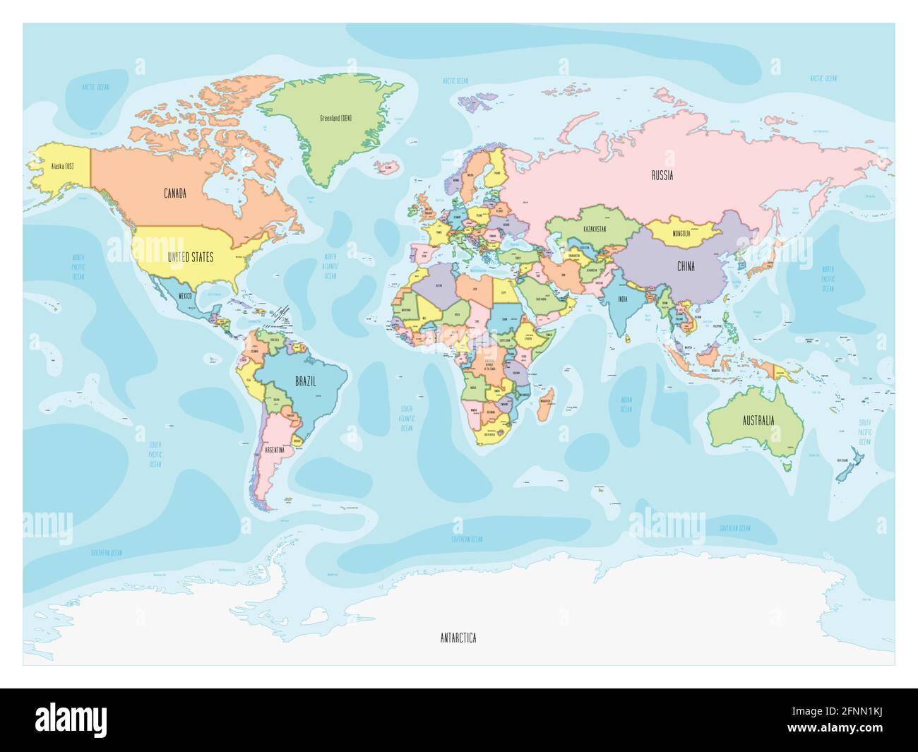 Carte Du Monde Dessin Anime A La Main Image Vectorielle Stock Alamy