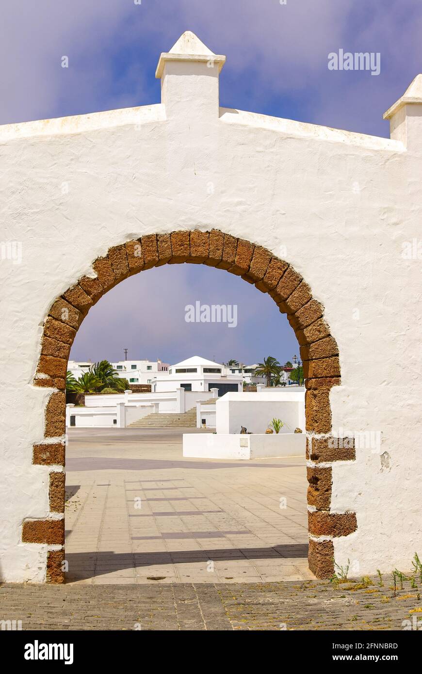 Impressions de voyage de Teguise, l'ancienne capitale dans le nord de l'île des Canaries Lanzarote. Banque D'Images