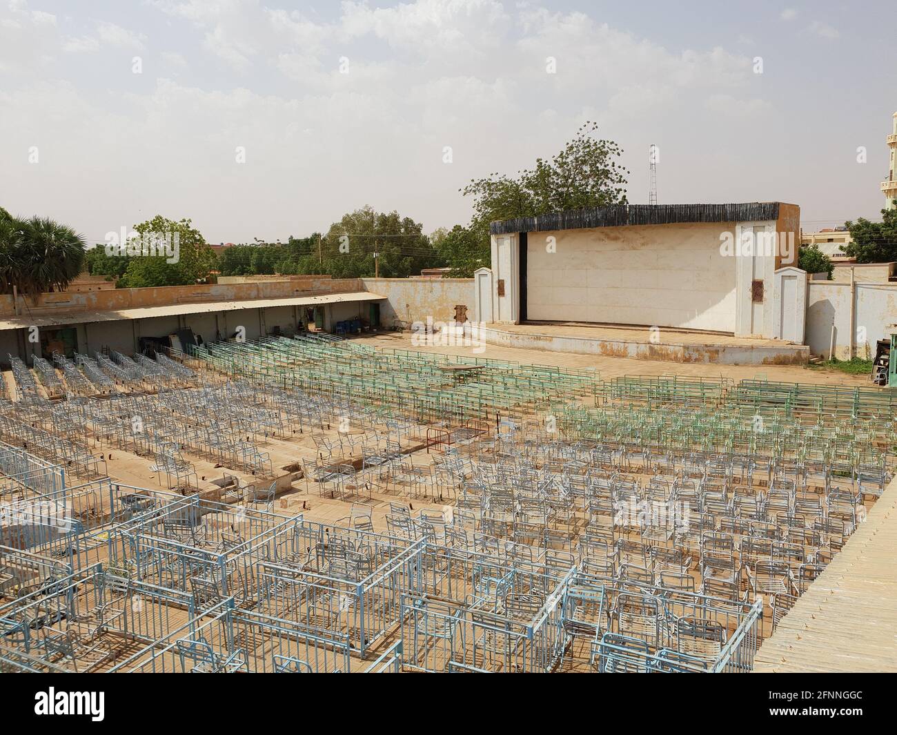 OMDURMAN, SOUDAN - 30 septembre 2019 : le cinéma Althawra ou le cinéma Alhara Alrabaa est l'un des plus anciens cinémas du Soudan. Banque D'Images