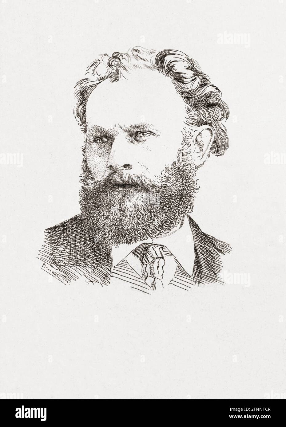 Édouard Manet, 1832 - 1883. Artiste français. Après un travail de Felix Bracquemond. Banque D'Images