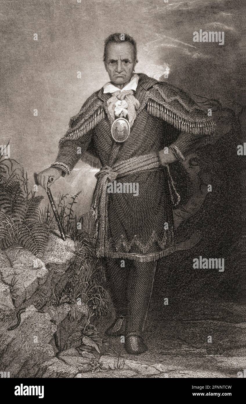 Veste rouge aussi connu comme Otetiani Sagoyewatha et publie en 1887. Veste rouge ch. 1750 20 janvier 1830 etait un chef de Photo Stock Alamy