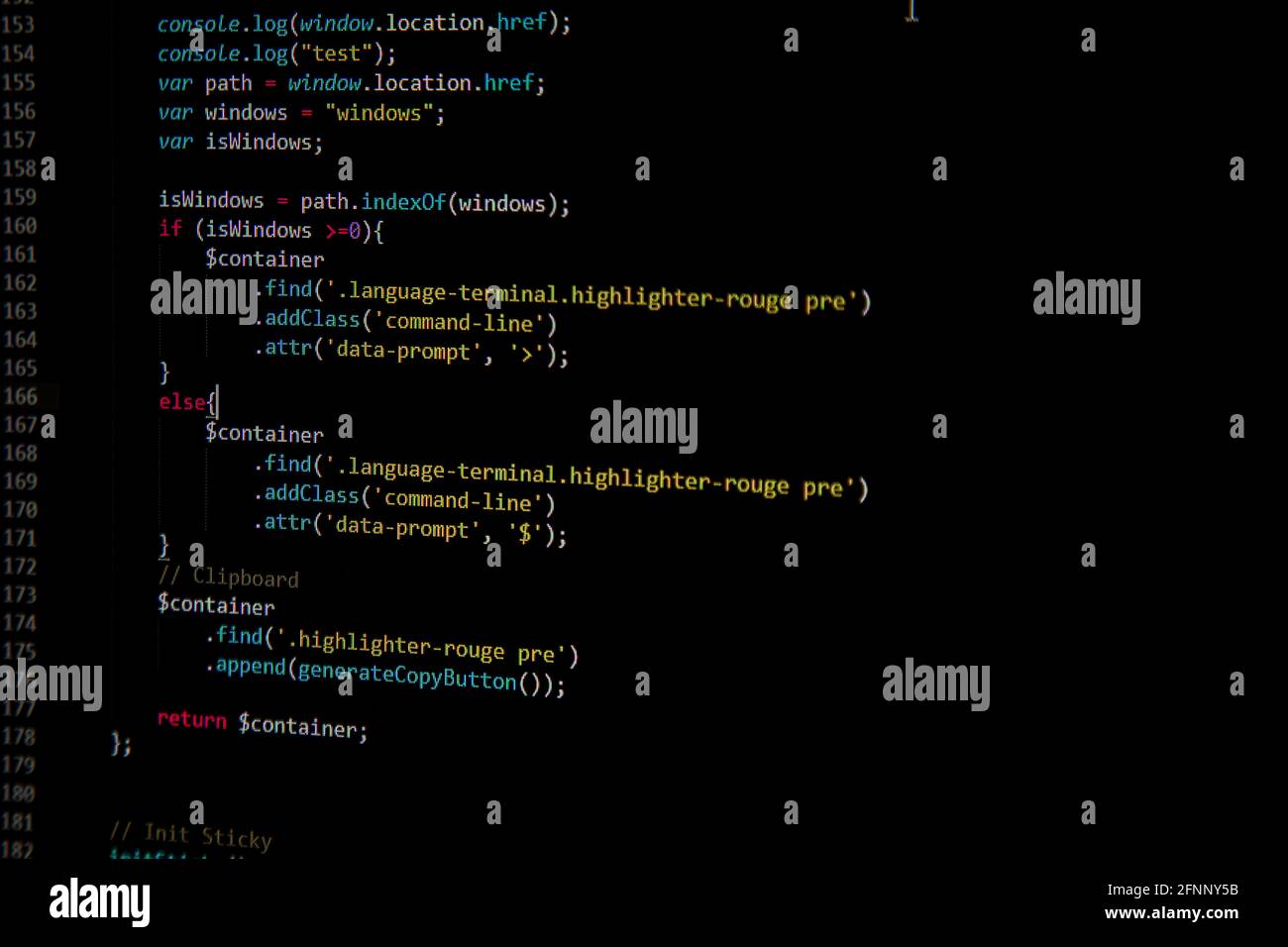programmation du code source php sql à l'écran Banque D'Images