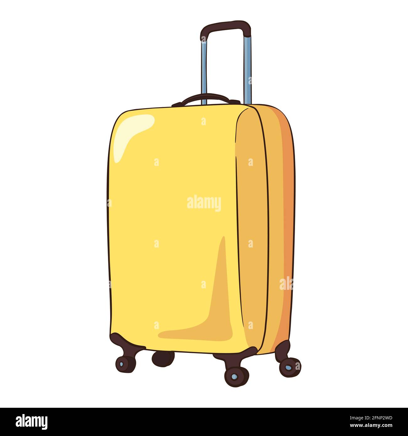 Illustration d'un schéma de ligne avec bagage isolé. Attribut vacances d'été pour logo, modèle de publicité, web design, imprimés, arrière-plans Illustration de Vecteur