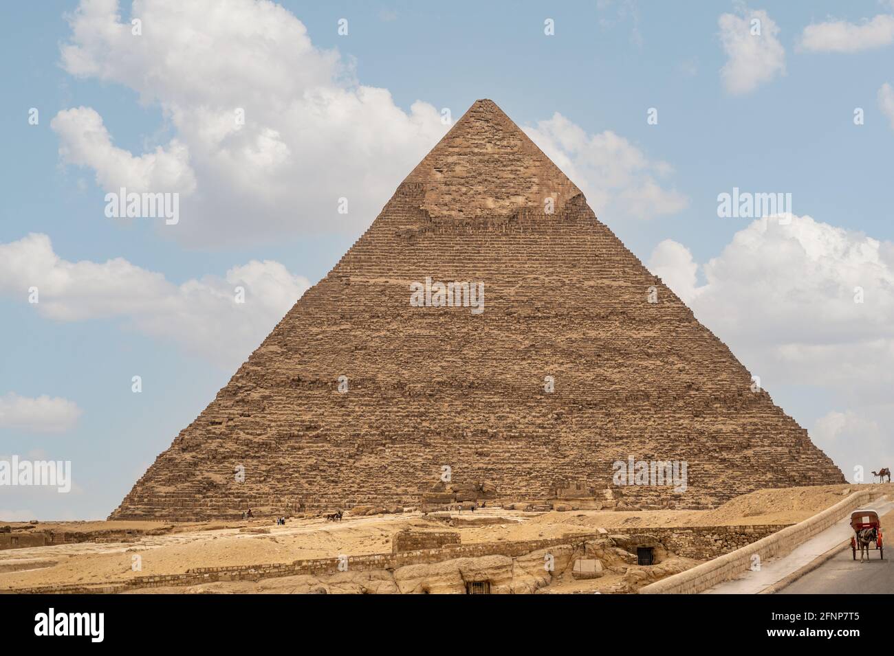 Grande Pyramide de Gizeh- les Pyramides de Menkaure- Khafre et Khufu- nécropole de Giza- liste du patrimoine mondial de l'UNESCO 1979- Egypte- Egyptienne Civilisation - ancienne Banque D'Images