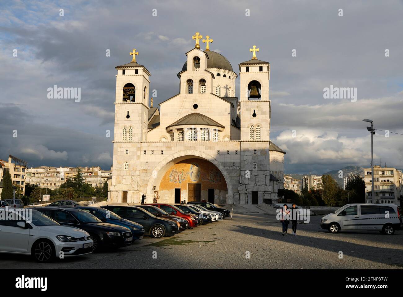 Résurrection Cathédrale orthodoxe, Podgorica, Monténégro Banque D'Images
