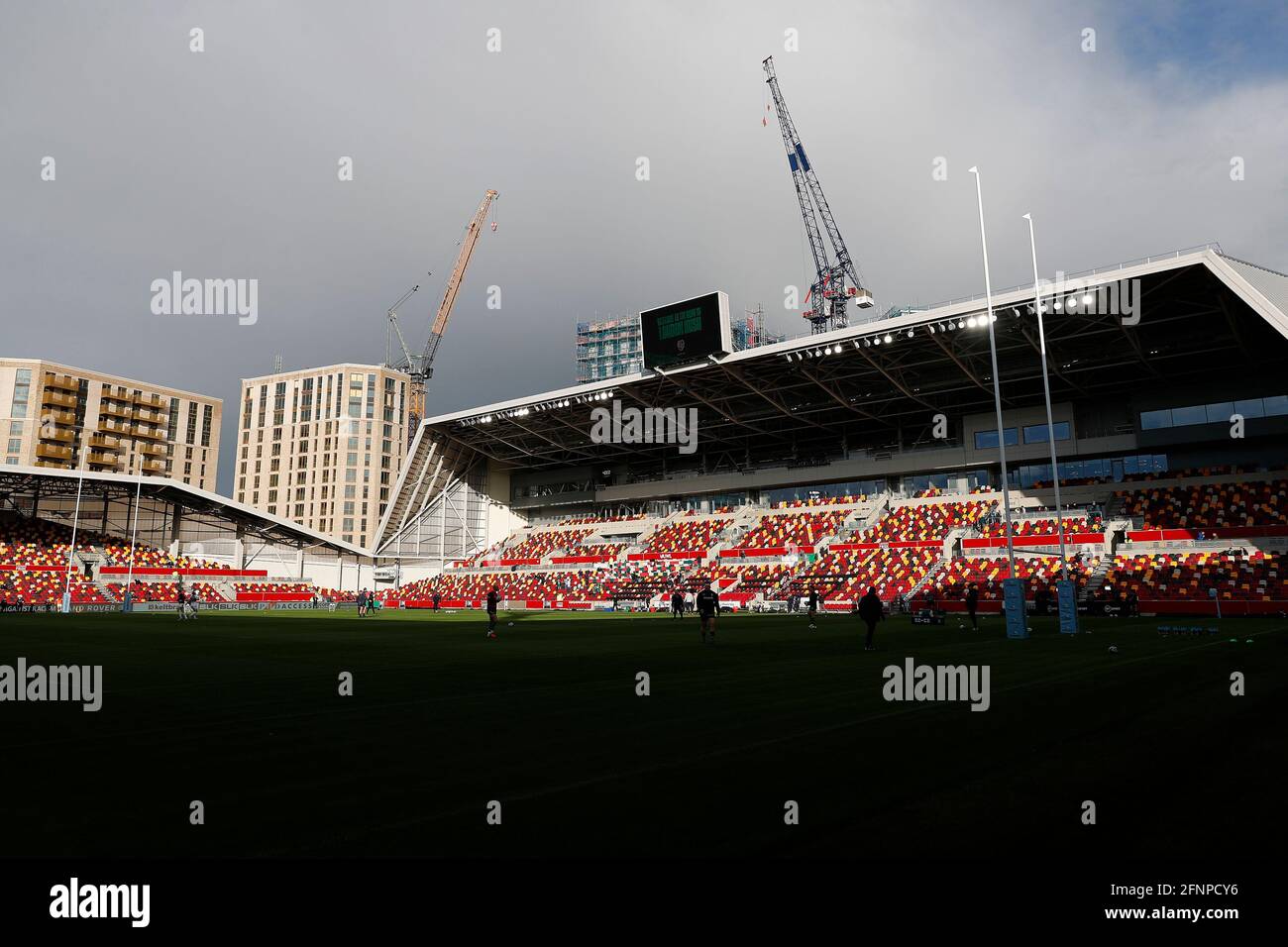 Brentford Community Stadium, Londres, Royaume-Uni. 18 mai 2021. Gallagher Premiership Rugby, London Irish versus Exeter Chiefs; vue générale de l'intérieur du stade communautaire de Brentford crédit: Action plus Sports/Alamy Live News Banque D'Images