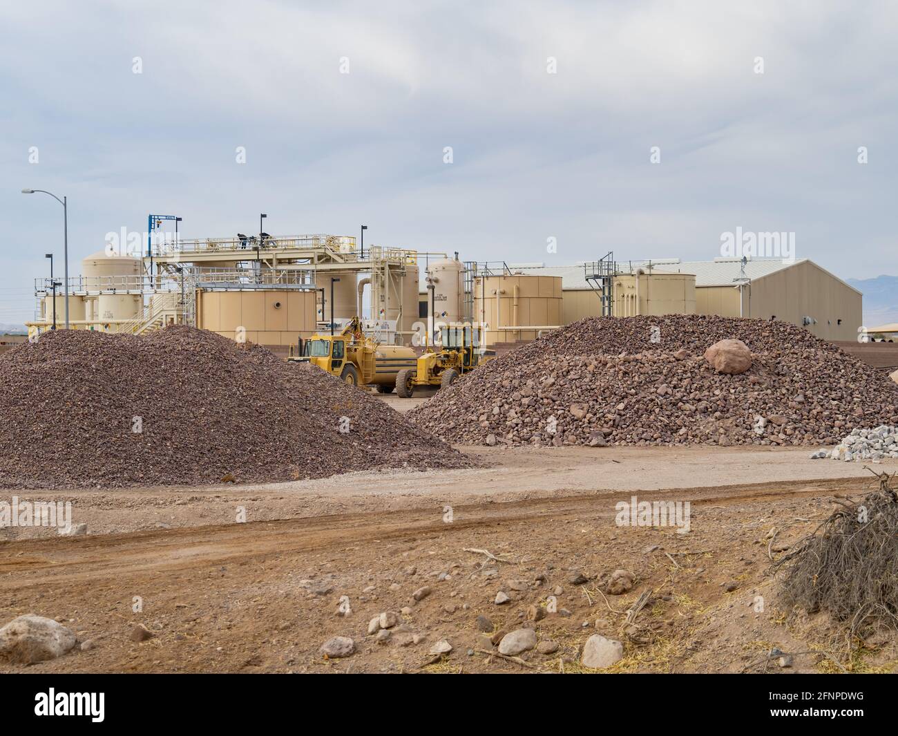 Vue extérieure d'une usine de granulats de construction à Las Vegas, Nevada Banque D'Images