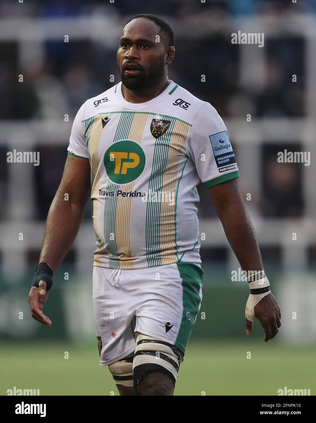 NEWCASTLE UPON TYNE, ROYAUME-UNI. 17 MAI Northampton Saints API Ratuniyarawa pendant le match de première division de Gallagher entre Newcastle Falcons et Northampton Saints à Kingston Park, Newcastle, le lundi 17 mai 2021. (Credit: Mark Fletcher | MI News) Credit: MI News & Sport /Alay Live News Banque D'Images