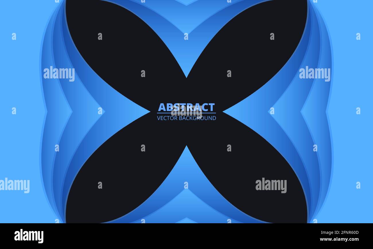 Arrière-plan bleu clair avec formes de flèches abstraites. toile de fond découpée en papier 3d. Illustration vectorielle. Illustration de Vecteur
