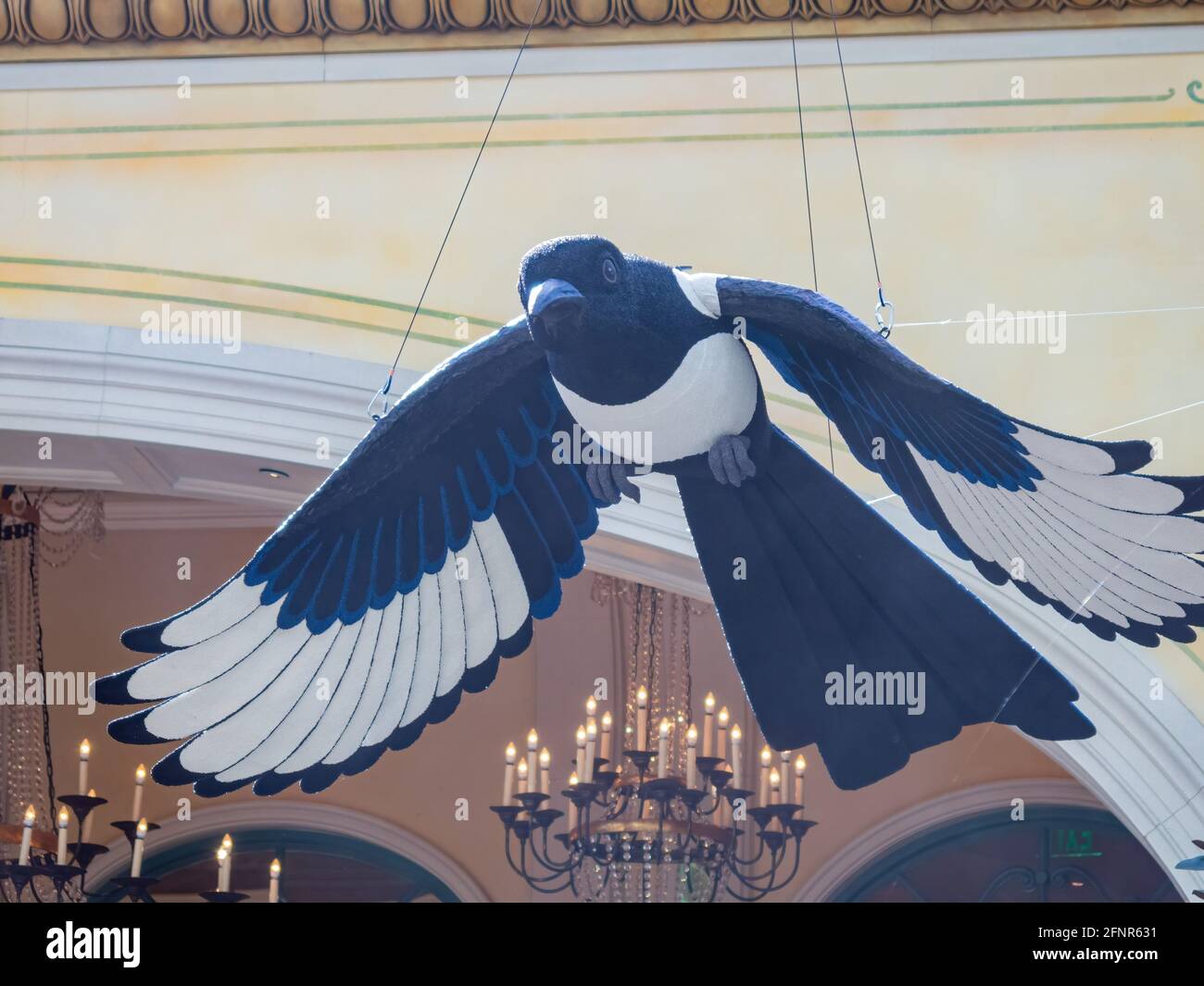 Las Vegas, 11 FÉVRIER 2021 - décoration chinoise du nouvel an dans le conservatoire et les jardins botaniques du Bellagio Banque D'Images