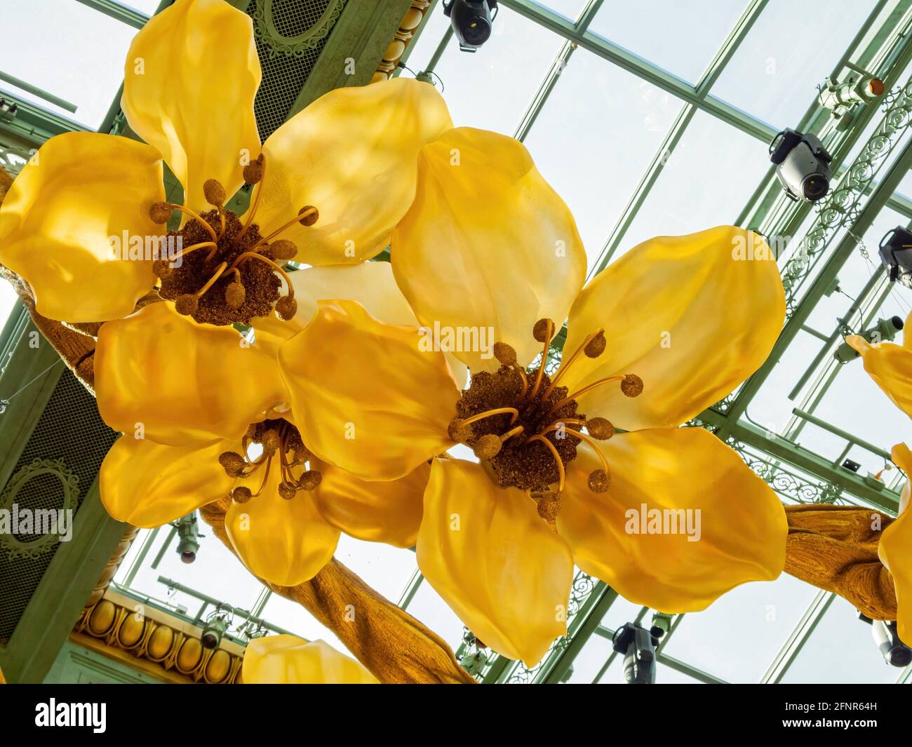 Las Vegas, 11 FÉVRIER 2021 - décoration chinoise du nouvel an dans le conservatoire et les jardins botaniques du Bellagio Banque D'Images