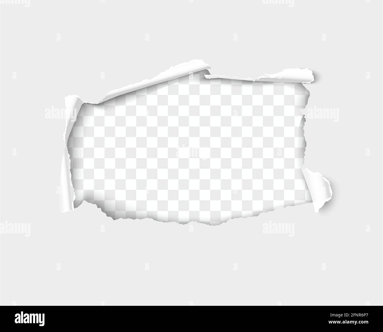 Papier déchiré. Cadre de trou de papier pour votre image ou votre texte. Illustration vectorielle réaliste du papier Illustration de Vecteur